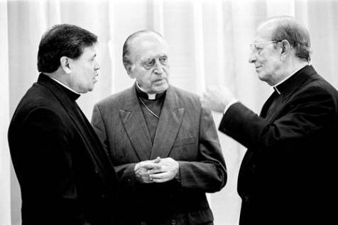 Norberto Rivera (izquierda), Girolamo Prigioni y Marcial Maciel (1997).