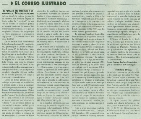 La Jornada Jalisco, 13 de enero de 2012